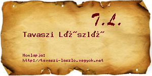 Tavaszi László névjegykártya