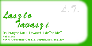 laszlo tavaszi business card